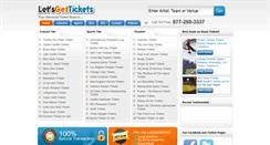 Desktop Screenshot of letsgettickets.com